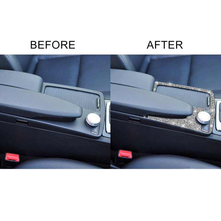 For Mercedes-Benz C-class W204 2007-2013 Car Gear Panel Diamond Decorative Sticker, Right-hand Drive
