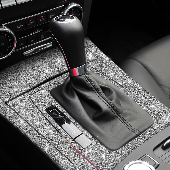 For Mercedes-Benz C-class W204 2007-2013 Car Gear Set Diamond Decorative Sticker, Left-hand Drive