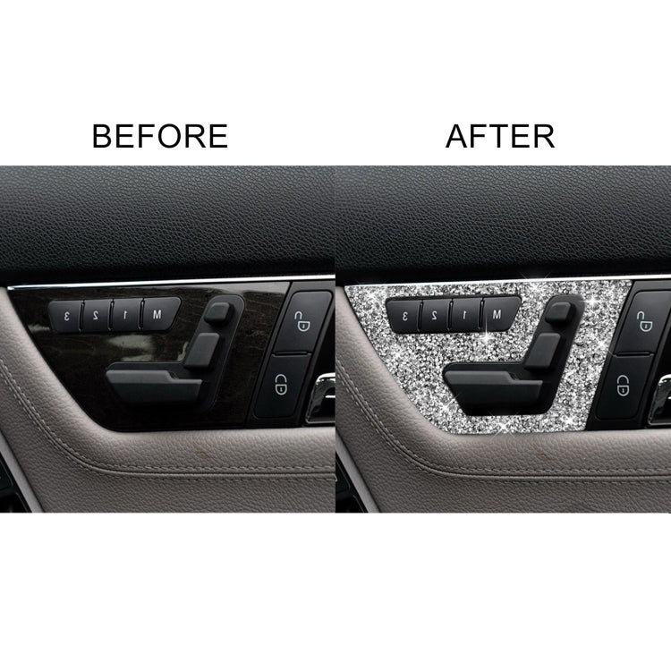 For Mercedes-Benz C-class W204 2007-2013 Car Seat Adjustment A Diamond Decorative Sticker, Right-hand Drive