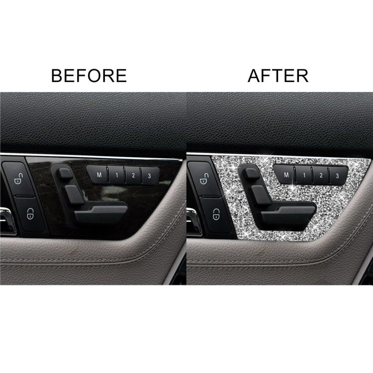 For Mercedes-Benz C-class W204 2007-2013 Car Seat Adjustment B Diamond Decorative Sticker, Left and Right Drive