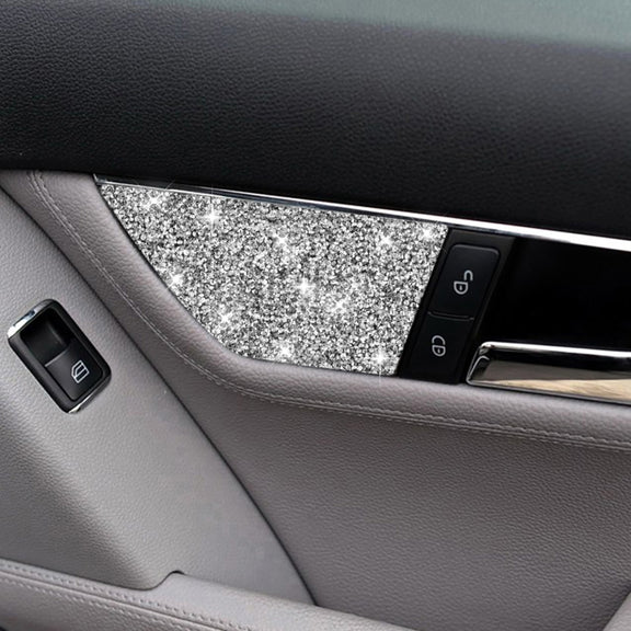 For Mercedes-Benz C-class W204 2007-2013 Car Seat Adjustment C Diamond Decorative Sticker, Left and Right Drive