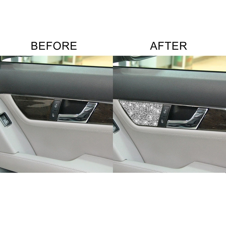 For Mercedes-Benz C-class W204 2007-2013 Car Seat Adjustment C Diamond Decorative Sticker, Left and Right Drive