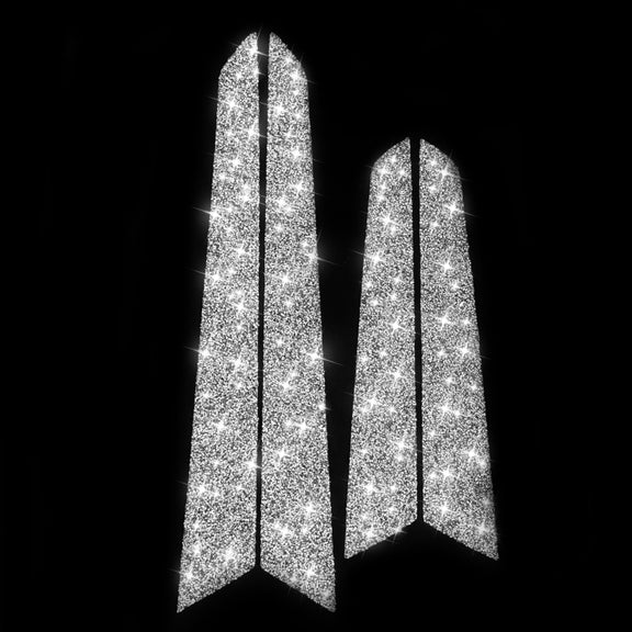 For Mercedes-Benz C-class W204 2007-2013 Car Door Panel Diamond Decorative Sticker, Left and Right Drive