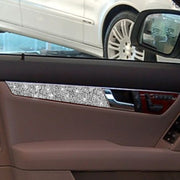 For Mercedes-Benz C-class W204 2007-2013 Car Door Panel Diamond Decorative Sticker, Left and Right Drive