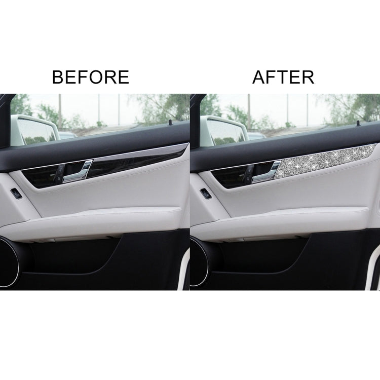 For Mercedes-Benz C-class W204 2007-2013 Car Door Panel Diamond Decorative Sticker, Left and Right Drive