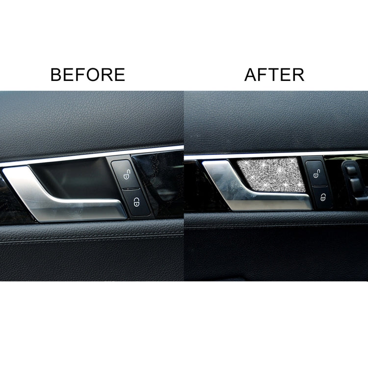 For Mercedes-Benz C-class W204 2007-2013 Car Inside Door Bowl Diamond Decorative Sticker, Left and Right Drive