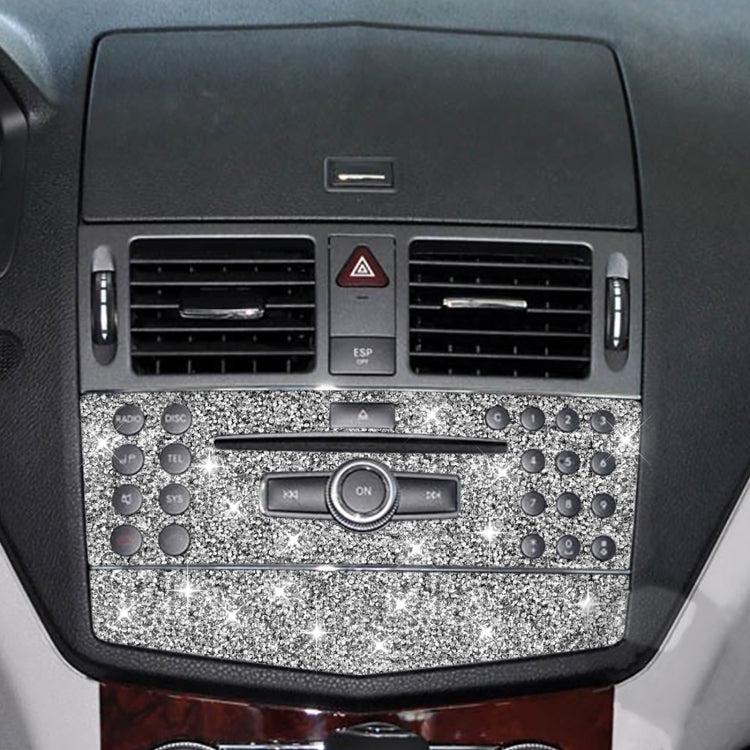 For Mercedes-Benz C-class W204 2007-2010 Car Central Control Panel A Diamond Decorative Sticker, Left and Right Drive