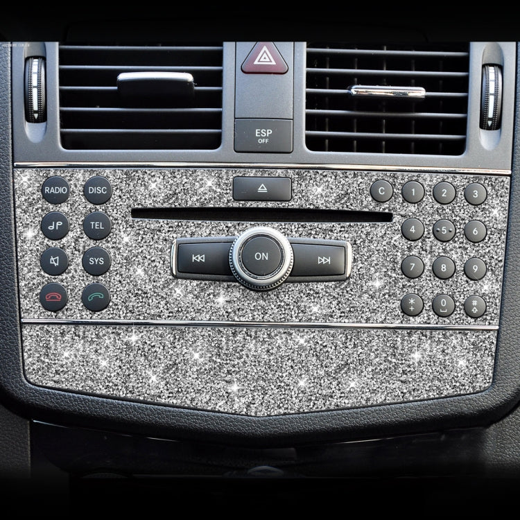 For Mercedes-Benz C-class W204 2007-2010 Car Central Control Panel A Diamond Decorative Sticker, Left and Right Drive