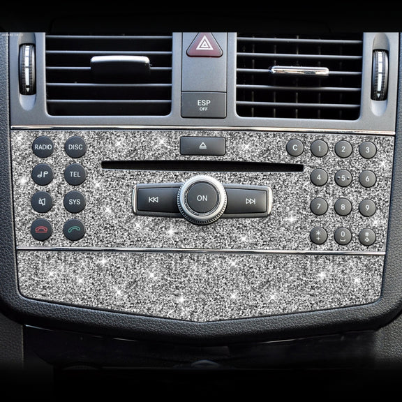 For Mercedes-Benz C-class W204 2007-2010 Car Central Control Panel A Diamond Decorative Sticker, Left and Right Drive
