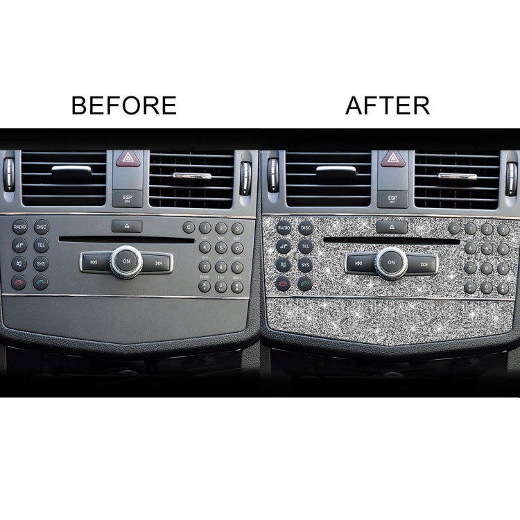 For Mercedes-Benz C-class W204 2007-2010 Car Central Control Panel A Diamond Decorative Sticker, Left and Right Drive