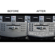 For Mercedes-Benz C-class W204 2007-2010 Car Central Control Panel A Diamond Decorative Sticker, Left and Right Drive