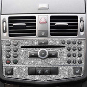 For Mercedes-Benz C-class W204 2007-2010 Car Central Control Panel B Diamond Decorative Sticker, Left and Right Drive