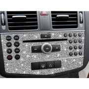 For Mercedes-Benz C-class W204 2007-2010 Car Central Control Panel C Diamond Decorative Sticker, Left and Right Drive