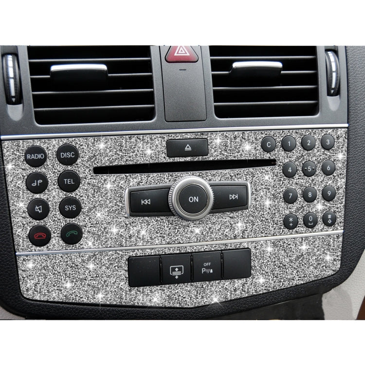 For Mercedes-Benz C-class W204 2007-2010 Car Central Control Panel C Diamond Decorative Sticker, Left and Right Drive