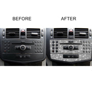 For Mercedes-Benz C-class W204 2007-2010 Car Central Control Panel C Diamond Decorative Sticker, Left and Right Drive