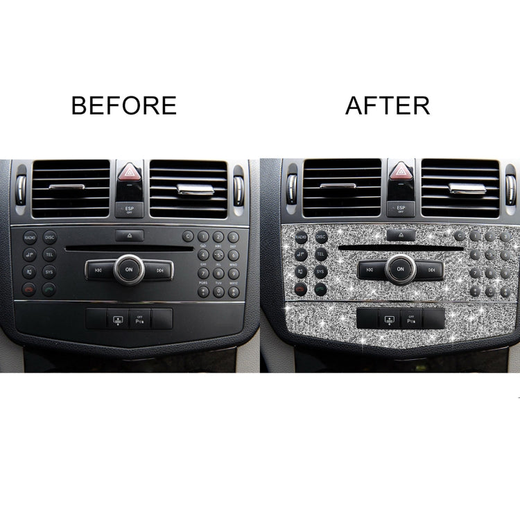 For Mercedes-Benz C-class W204 2007-2010 Car Central Control Panel C Diamond Decorative Sticker, Left and Right Drive