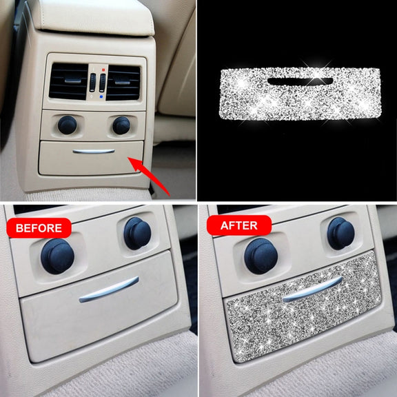 For BMW 3 Series E90 / E92 2005-2012 Car Rear Seat Aircondition Diamond Decorative Sticker