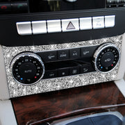For Mercedes-Benz C-class W204 2011-2013 Car AC Knob Control Panel A Diamond Decorative Sticker, Left and Right Drive