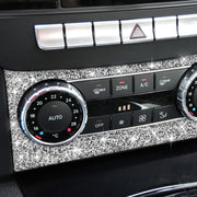 For Mercedes-Benz C-class W204 2011-2013 Car AC Knob Control Panel A Diamond Decorative Sticker, Left and Right Drive