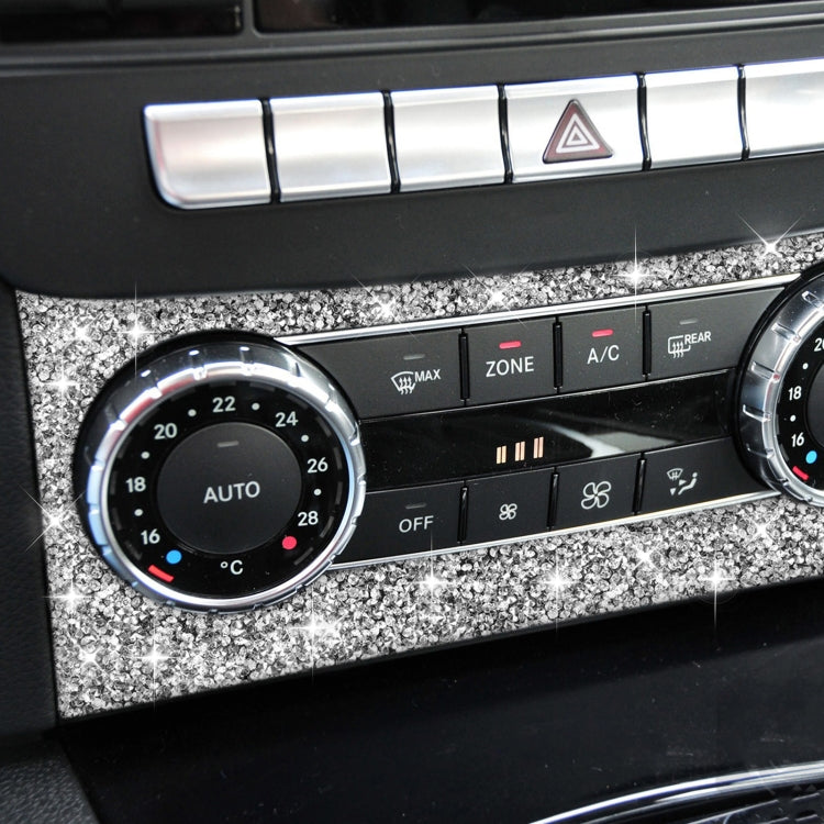 For Mercedes-Benz C-class W204 2011-2013 Car AC Knob Control Panel A Diamond Decorative Sticker, Left and Right Drive