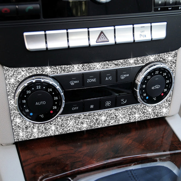 For Mercedes-Benz C-class W204 2011-2013 Car AC Knob Control Panel A Diamond Decorative Sticker, Left and Right Drive