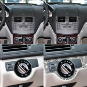 For Mercedes-Benz C-class W204 2007-2010 Car Headlight Frame Diamond Decorative Sticker, Left-hand Drive