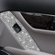 For Mercedes-Benz C-class W204 2007-2013 Car Window Lift Diamond Decorative Sticker, Left Drive