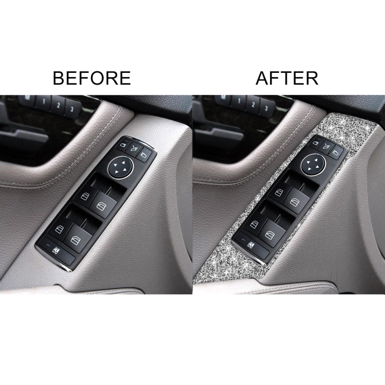 For Mercedes-Benz C-class W204 2007-2013 Car Window Lift Diamond Decorative Sticker, Left Drive