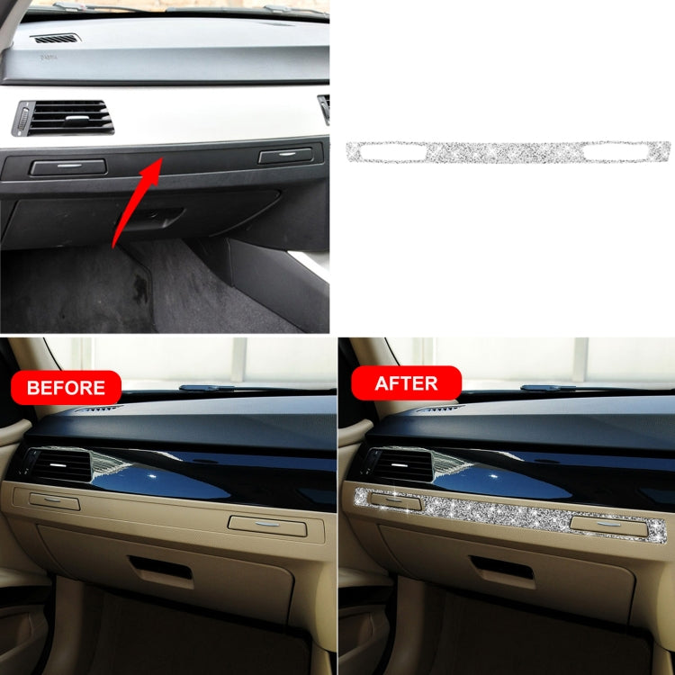 For BMW 3 Series E90 / E92 / E93 2005-2012 Car Passenger Side Center Control Diamond Decorative Sticker, Right Drive