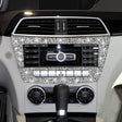 For Mercedes-Benz C-class W204 2011-2013 Car Central Control CD Panel Diamond Decorative Sticker, Left and Right Drive - Car Interior Mouldings by PMC TechLife | Online Shopping South Africa | PMC TechLife | Buy Now Pay Later Mobicred