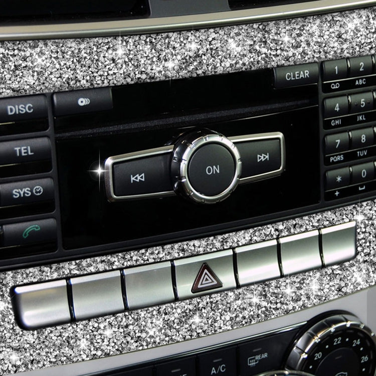 For Mercedes-Benz C-class W204 2011-2013 Car Central Control CD Panel Diamond Decorative Sticker, Left and Right Drive