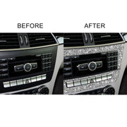For Mercedes-Benz C-class W204 2011-2013 Car Central Control CD Panel Diamond Decorative Sticker, Left and Right Drive
