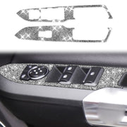 For Ford Mustang 2015-2020 Car Door Lift Panel A Diamond Decoration Sticker, Right Drive