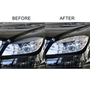 For Mercedes-Benz C-class W204 2008-2011 Car Light Eyebrow Diamond Decorative Sticker, Left and Right Drive
