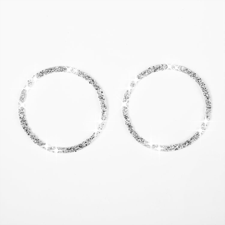 For Ford Mustang 2015-2020 Car Horn Circle Diamond Decoration Sticker, Left and Right Drive