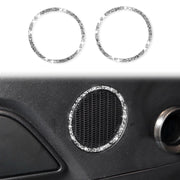 For Ford Mustang 2015-2020 Car Horn Circle Diamond Decoration Sticker, Left and Right Drive