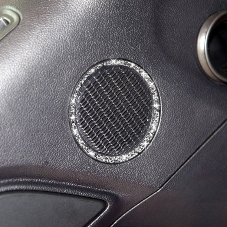 For Ford Mustang 2015-2020 Car Horn Circle Diamond Decoration Sticker, Left and Right Drive