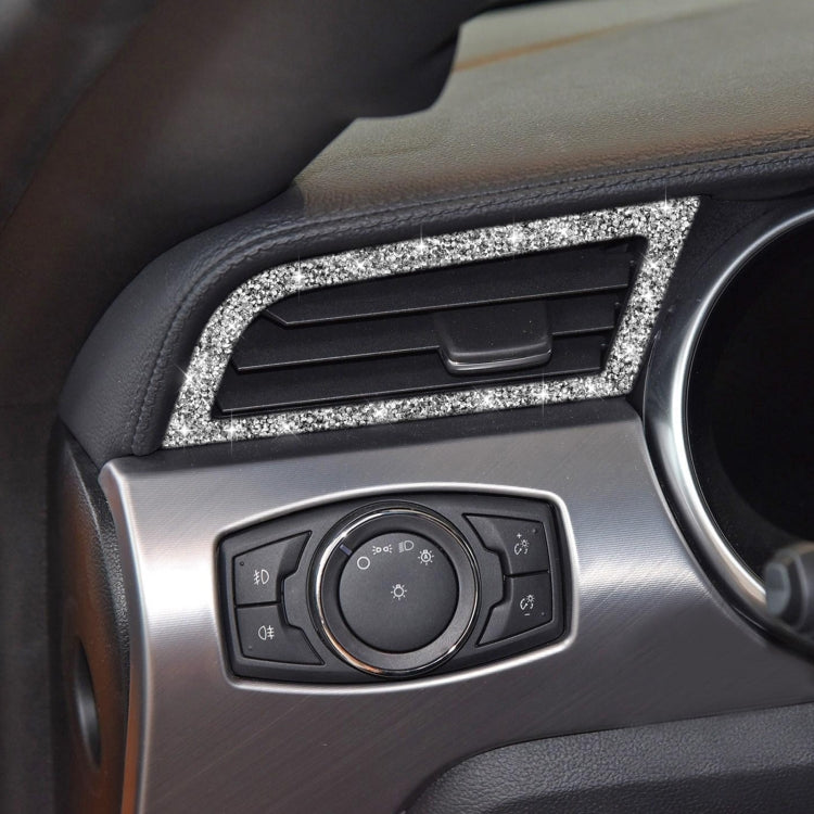 For Ford Mustang 2015-2020 Car Side Air Outlet Diamond Decoration Sticker, Left and Right Drive