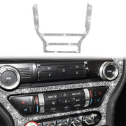 For Ford Mustang 2015-2020 Car CD Panel Diamond Decoration Sticker, Left and Right Drive