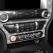 For Ford Mustang 2015-2020 Car CD Panel Diamond Decoration Sticker, Left and Right Drive