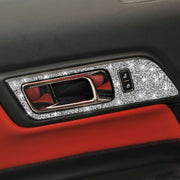 For Ford Mustang 2015-2020 Car Door Inner Handle Panel Diamond Decoration Sticker, Left and Right Drive
