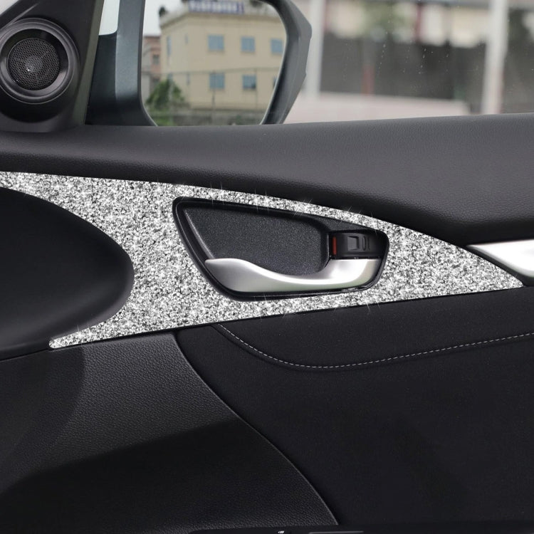 For Honda Civic 2016-2019 Car Inside Door Bowl Diamond Decorative Sticker, Left and Right Drive