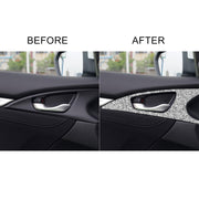 For Honda Civic 2016-2019 Car Inside Door Bowl Diamond Decorative Sticker, Left and Right Drive