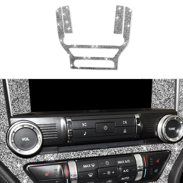 For Ford Mustang 2015-2020 Car Central Control Panel Diamond Decoration Sticker, Left and Right Drive