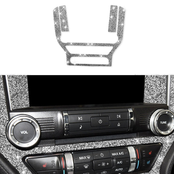 For Ford Mustang 2015-2020 Car Central Control Panel Diamond Decoration Sticker, Left and Right Drive