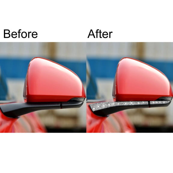 For Ford Mustang 2015-2020 4pcs Car Rearview Mirror Diamond Decoration Sticker, Left and Right Drive