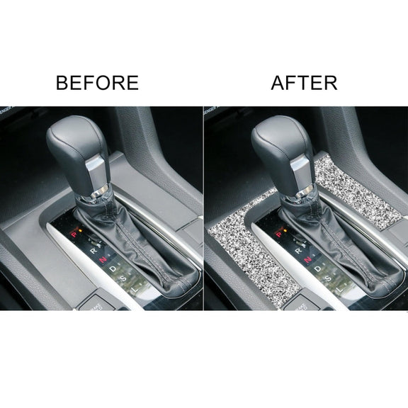 For Honda Civic 2016-2019 Car Gear Panel Diamond Decorative Sticker, Left and Right Drive