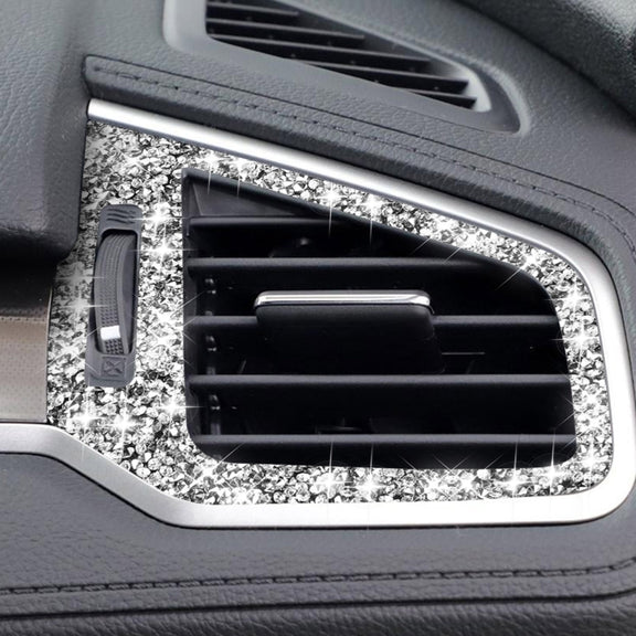 For Honda Civic 2016-2019 Car Left and Right Air Outlets Diamond Decorative Sticker, Right-hand Drive