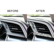 For Honda Civic 2016-2019 Car Left and Right Air Outlets Diamond Decorative Sticker, Right-hand Drive