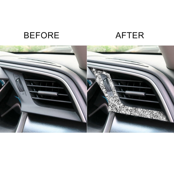 For Honda Civic 2016-2019 Car Left and Right Air Outlets Diamond Decorative Sticker, Right-hand Drive